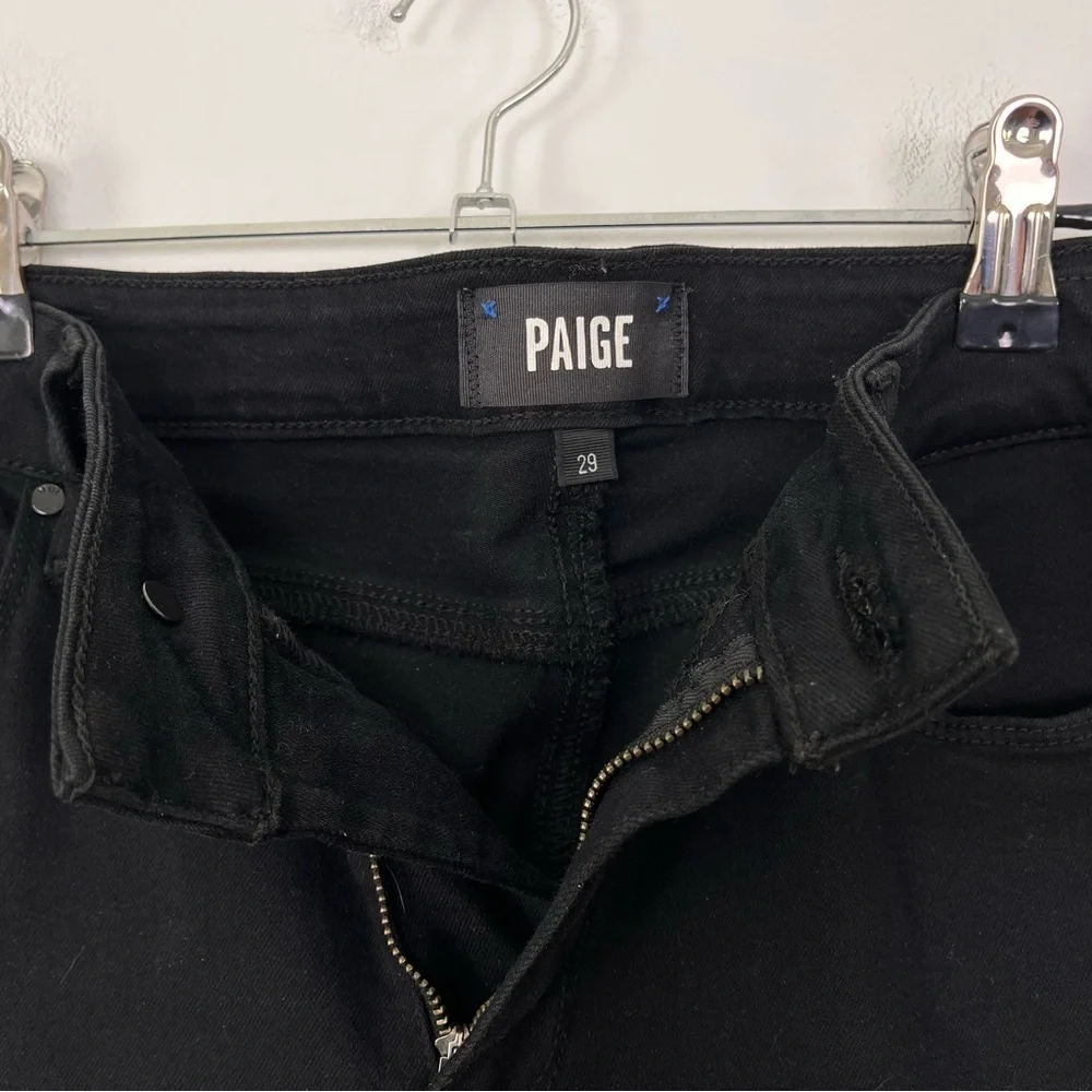 PAIGE Women's Hoxton Straight Leg‎ Black Shadow Jeans Size 29 - Picture 4 of 15